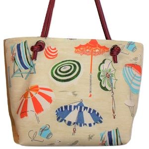 Beach Umbrella Handmade Rope Handled Bag